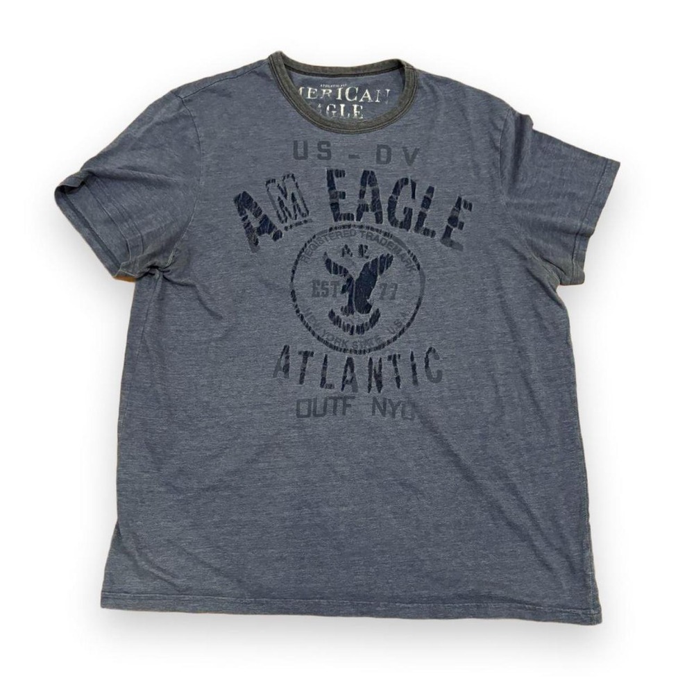 American Eagle Outfitters Vintage Graphic T-Shirt Blue XL Athletic Fit
